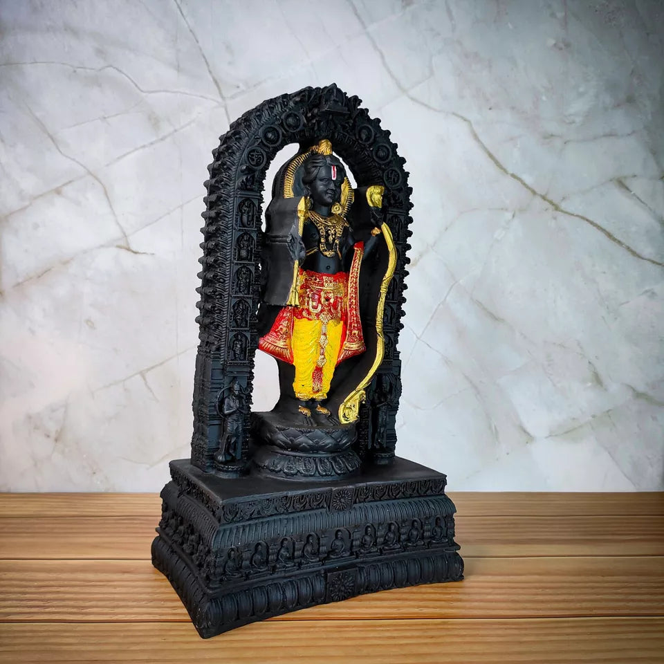 Hindu God Ram Ji murti Colored Dress ayodhya Resin Handmade sculpture