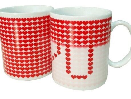 I Love U Colour Changing Mug Valentines Day Gift Regular Red Hearts for Husband/Wife/Boyfriend/Girlfriend & for Your Loved Ones On Special Day Printed On Ceramic Coffee Mug & Tea Cup.