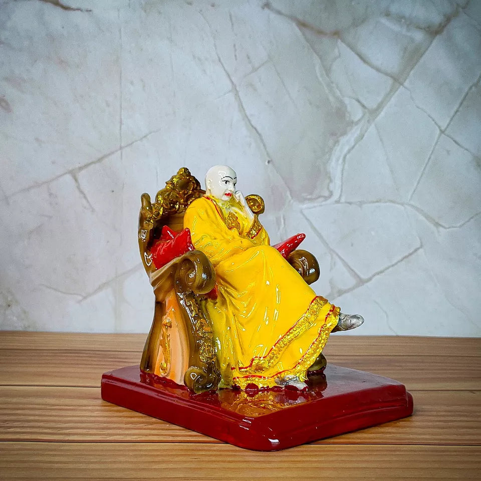 Guruji Swaroop Murti Resin Handmade sculpture Idol ( Yellow )