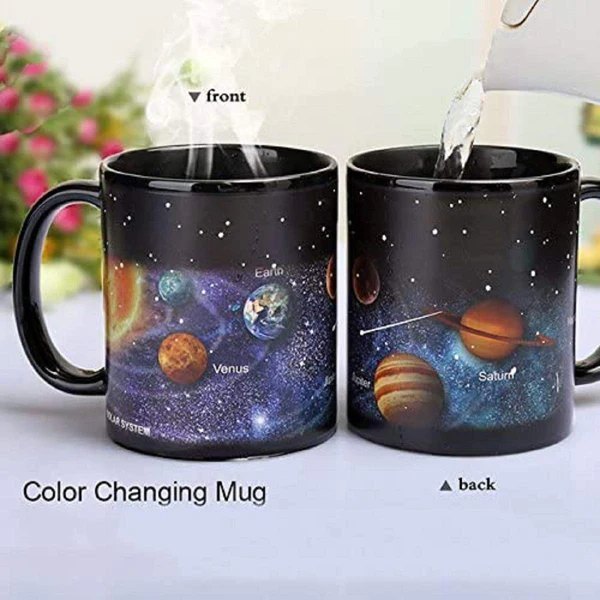 Ceramic Black Universe Colour Changing Mug, For Home