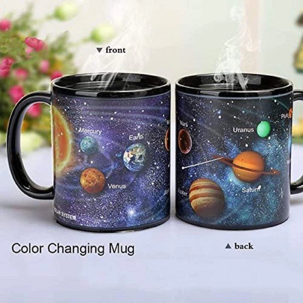 Ceramic Black Universe Colour Changing Mug, For Home